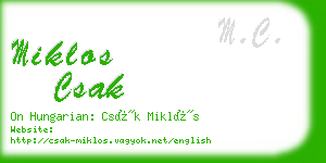 miklos csak business card